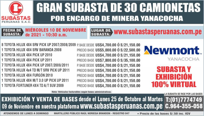 AVISO YANACOCHA