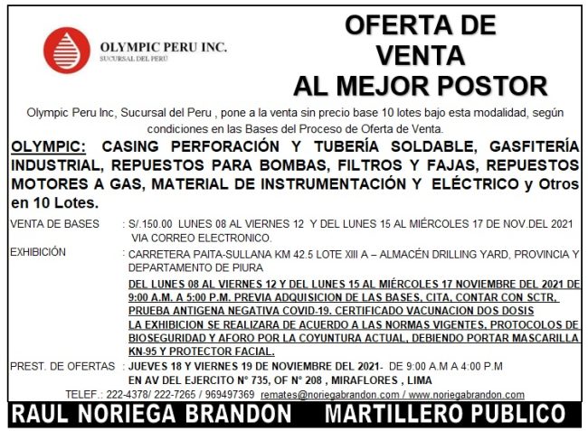NOV.AVISO OLYMPIC