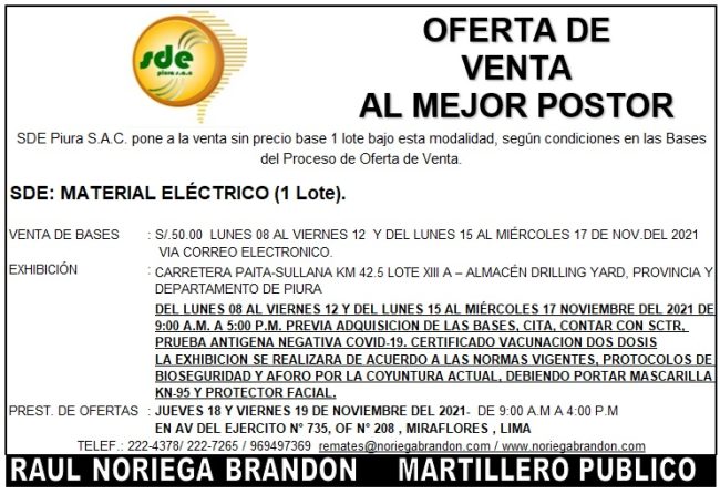 NOV.AVISO SDE
